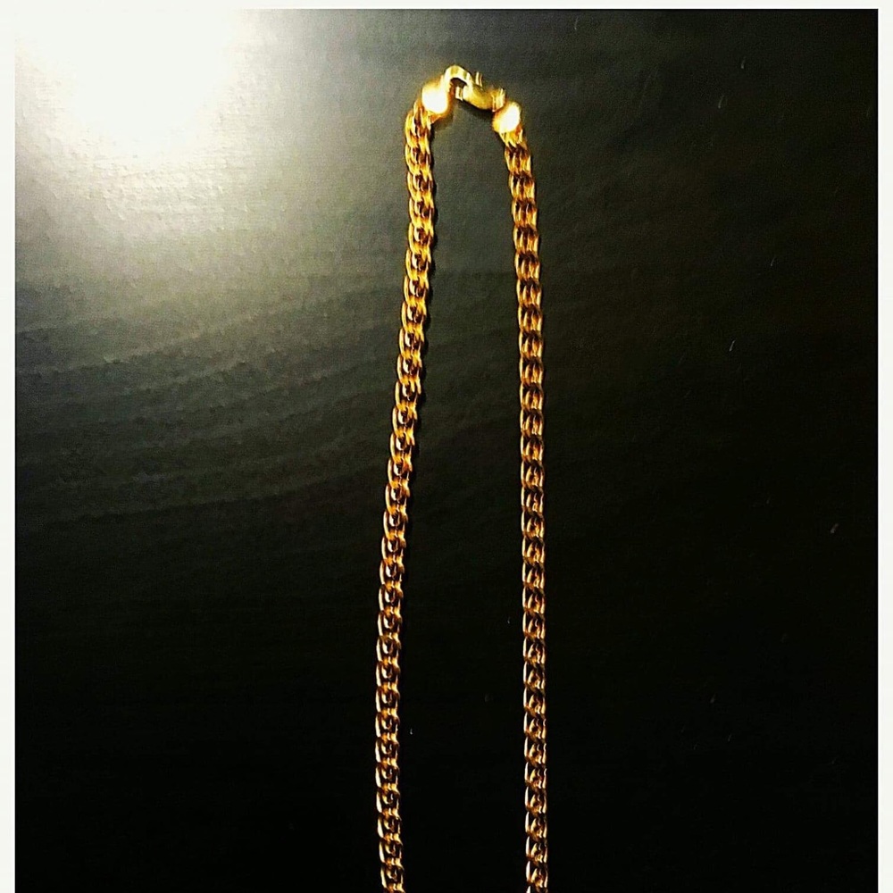 SOLD 21.5” Long 7mm Wide 9k Gold Bonded Chain - Picture 1 of 2